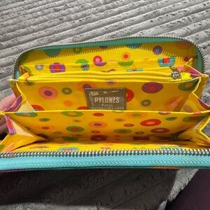 Polka Dot Women's Wallet - Yellow and Blue